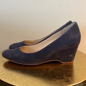 Womens Cole Haan Blue Suede Wedges